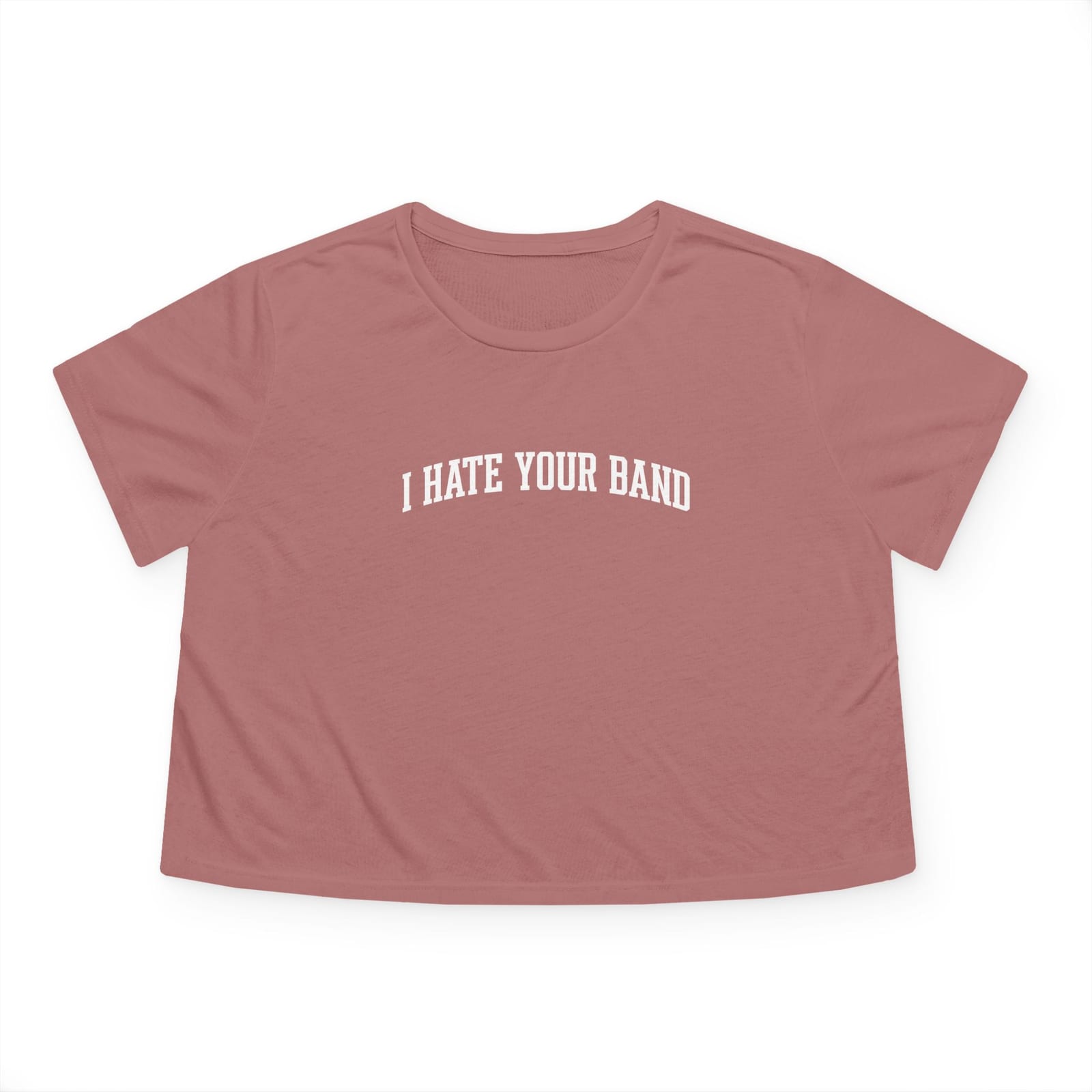 Hate Your Band Boxy Tee in Mauve