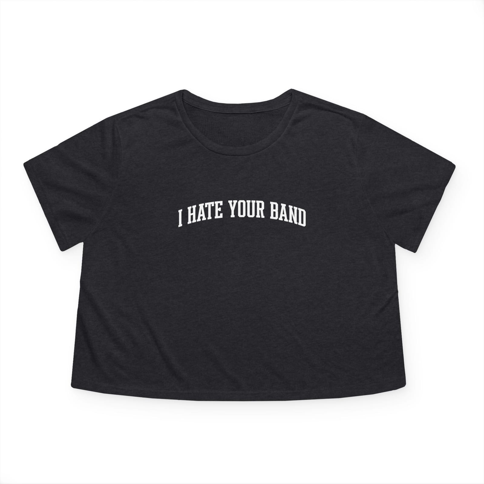 Hate Your Band Boxy Tee in Dark Grey Heather