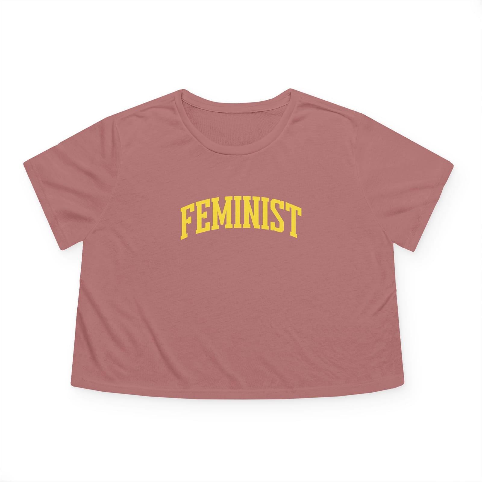 Feminist Varsity Tee  in Mauve